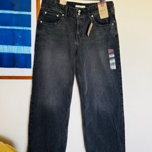 Levi's Womens Dark Gray Relaxed Jeans